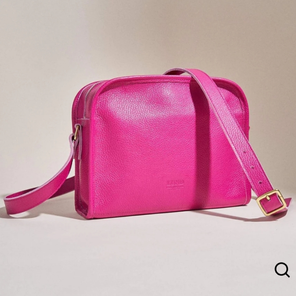 Lund leather CROSSTOWN CARRYALL - FUCHSIA